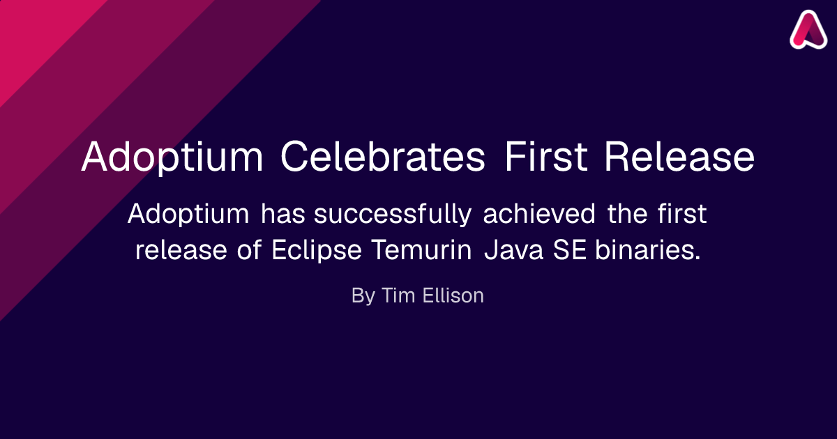 Adoptium Celebrates First Release